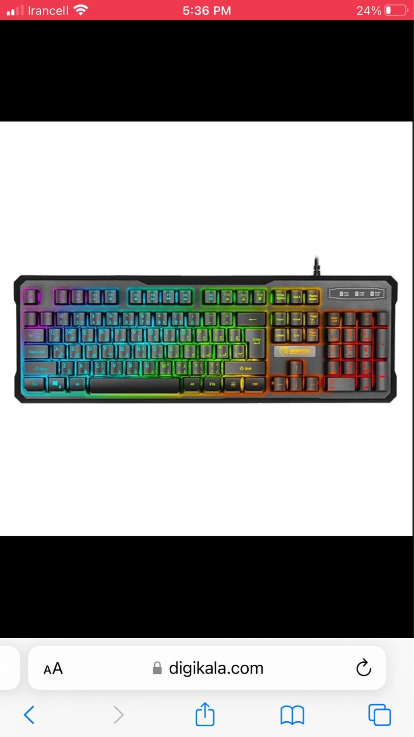کیبورد گیمینگ گرین مدل GK601-RGB|قطعات و لوازم جانبی رایانه|اراک, |دیوار