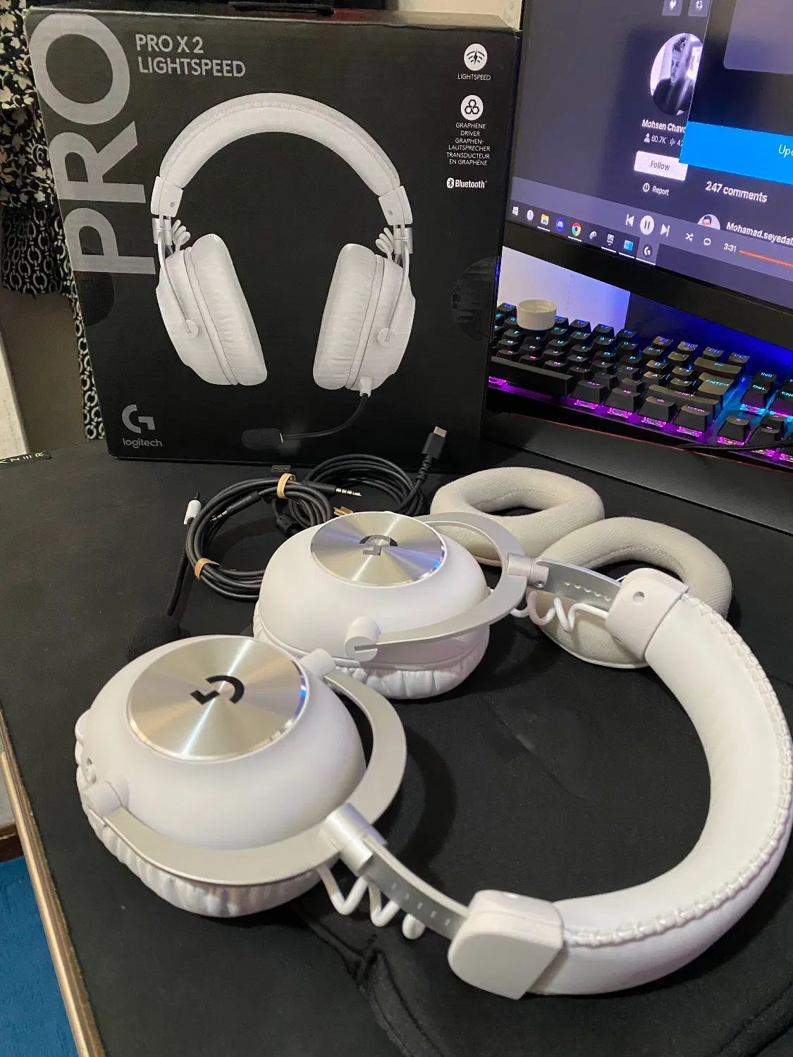 هدست گیمینگ لاجیتک logitech g pro lightspeed 2|قطعات و لوازم جانبی رایانه|تهران, گلستان (شهرک راه آهن)|دیوار
