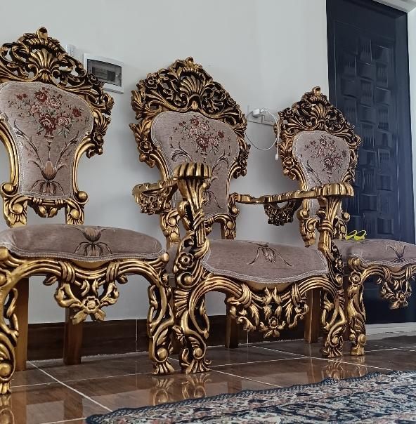 مبل سلطنتی ۹نفره پنجه شیری|مبلمان خانگی و میز عسلی|تاکستان, |دیوار