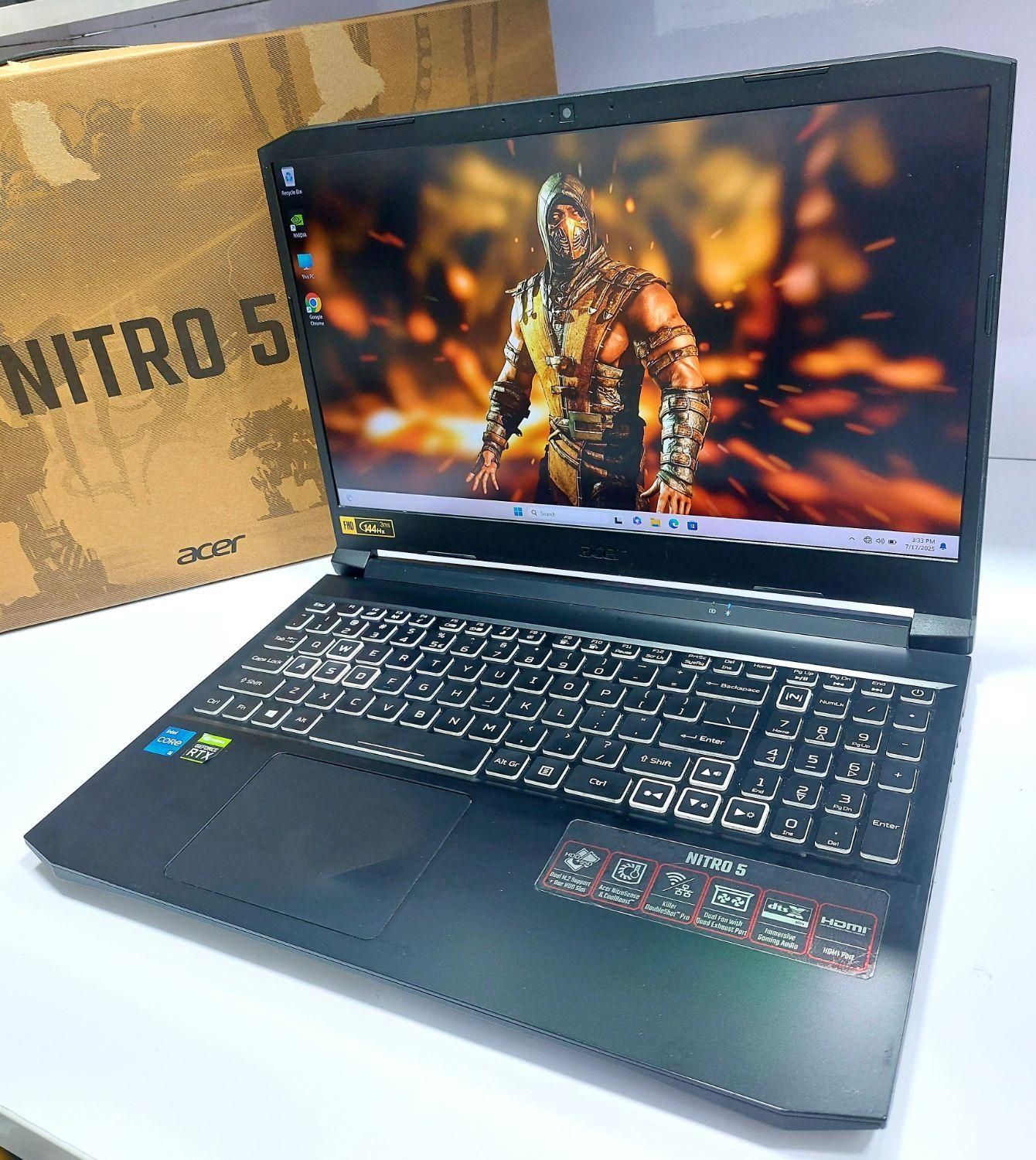 لپ تاپ Acer Nitro5 نسل ۱۱ H گرافیک RTX3050|رایانه همراه|تهران, میدان ولیعصر|دیوار