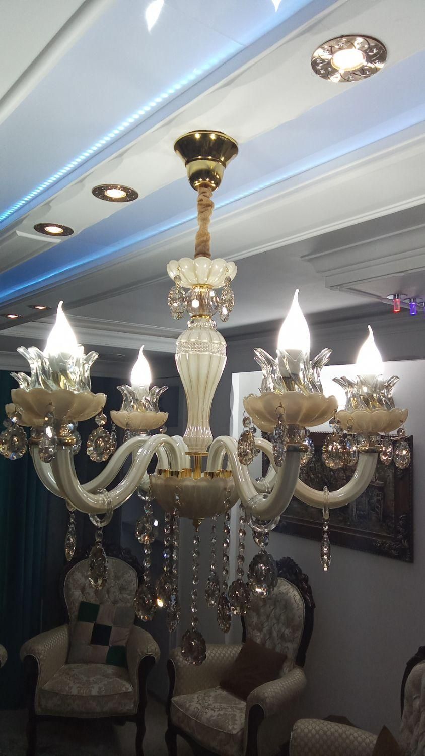 لوستر کریستالی شیک|لوستر و چراغ آویز|قم, زنبیل آباد|دیوار