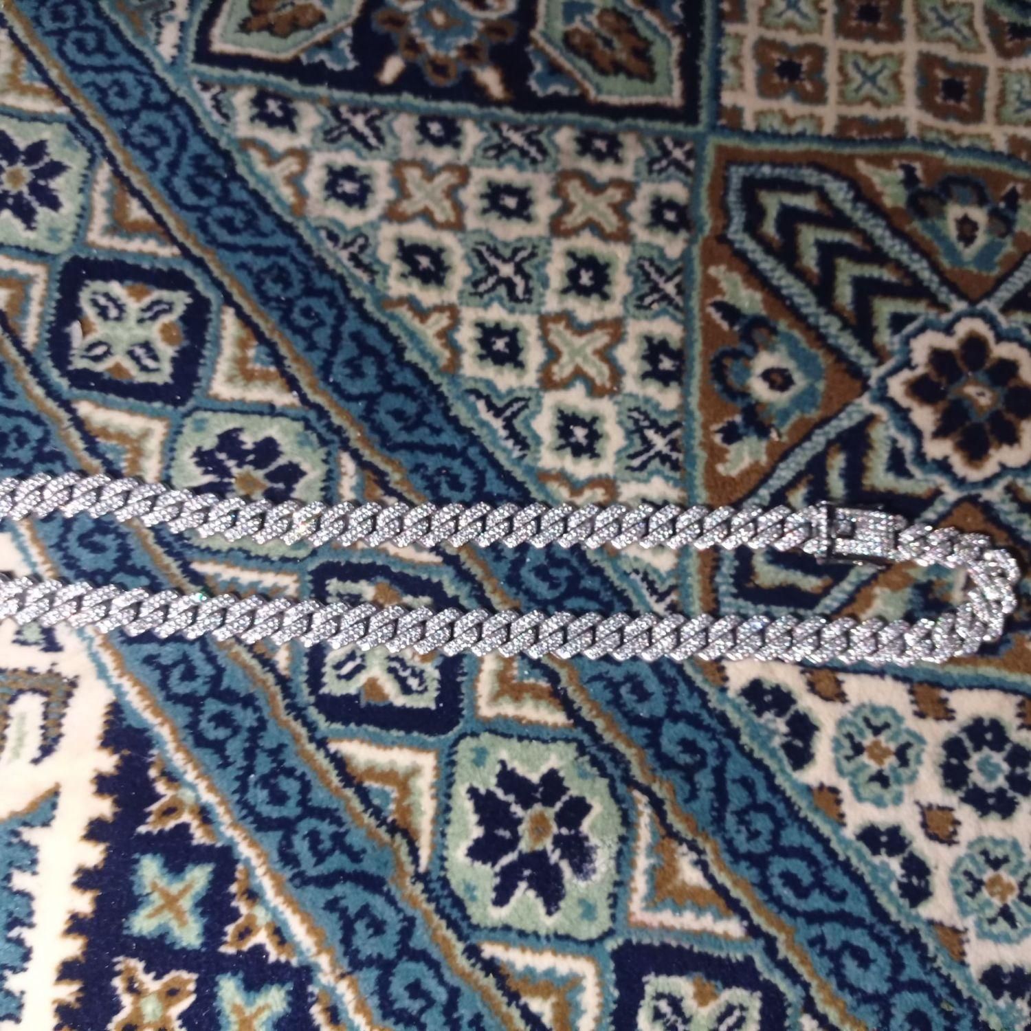 گردنبند ۶۰سانتی فول نگین سنگین رنگ ثابت نقره ای|بدلیجات|شوشتر, |دیوار