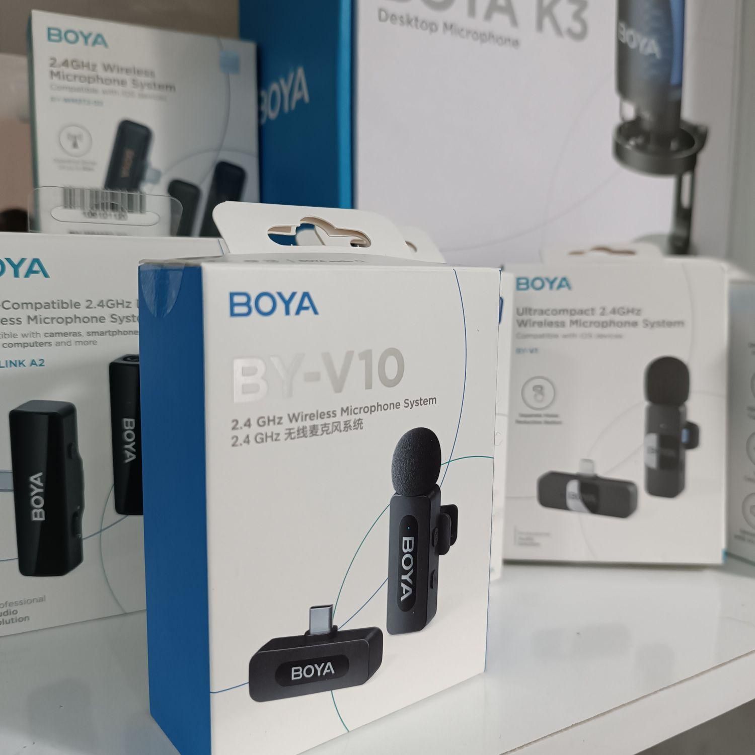 میکروفون بویا یقه ای بیسیم مدل boya v10 رینگ لایت|دوربین عکاسی و فیلم‌برداری|مشهد, وکیل‌آباد|دیوار