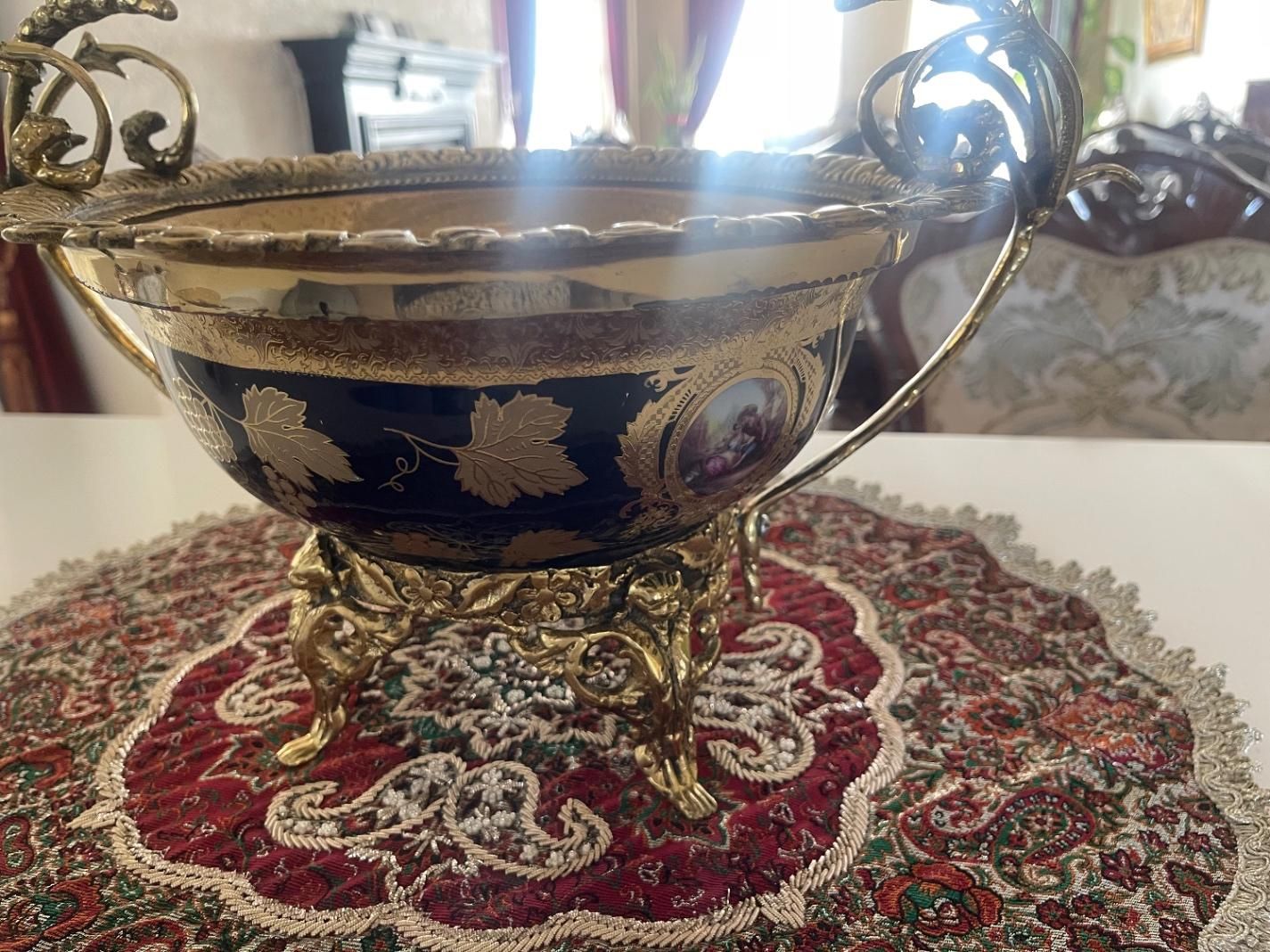 میوه خوری برنز و چینی|ظروف سرو و پذیرایی|تهران, هروی|دیوار