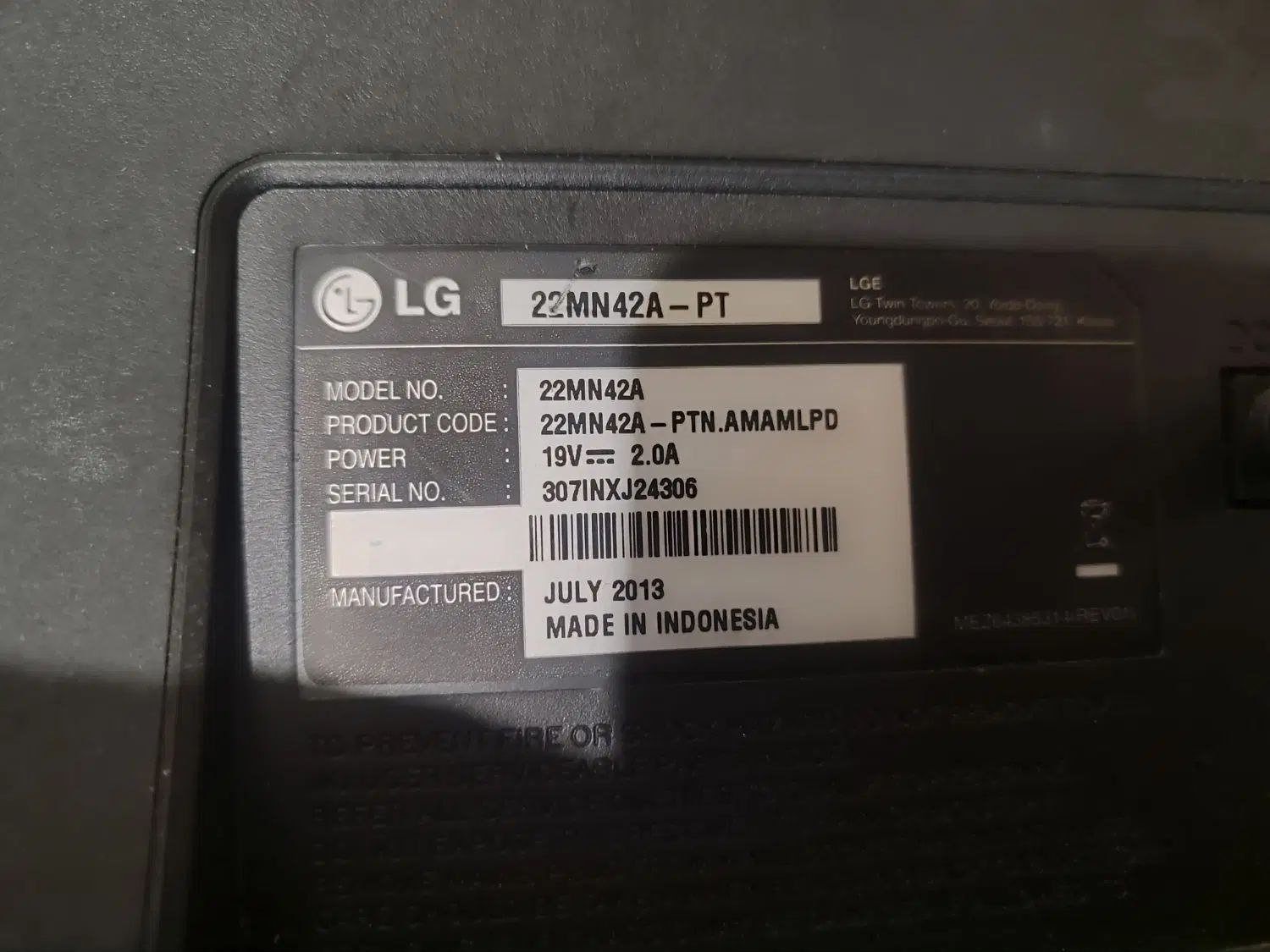 تلویزیون ال جی 22 LG|تلویزیون و پروژکتور|تهران, کرمان|دیوار
