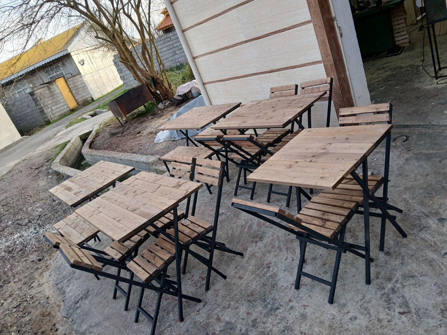 صندلی ، میز کمجا نرده ای ۶۸۲ a (چوب فلز)|میز و صندلی غذاخوری|رشت, حومه رشت|دیوار