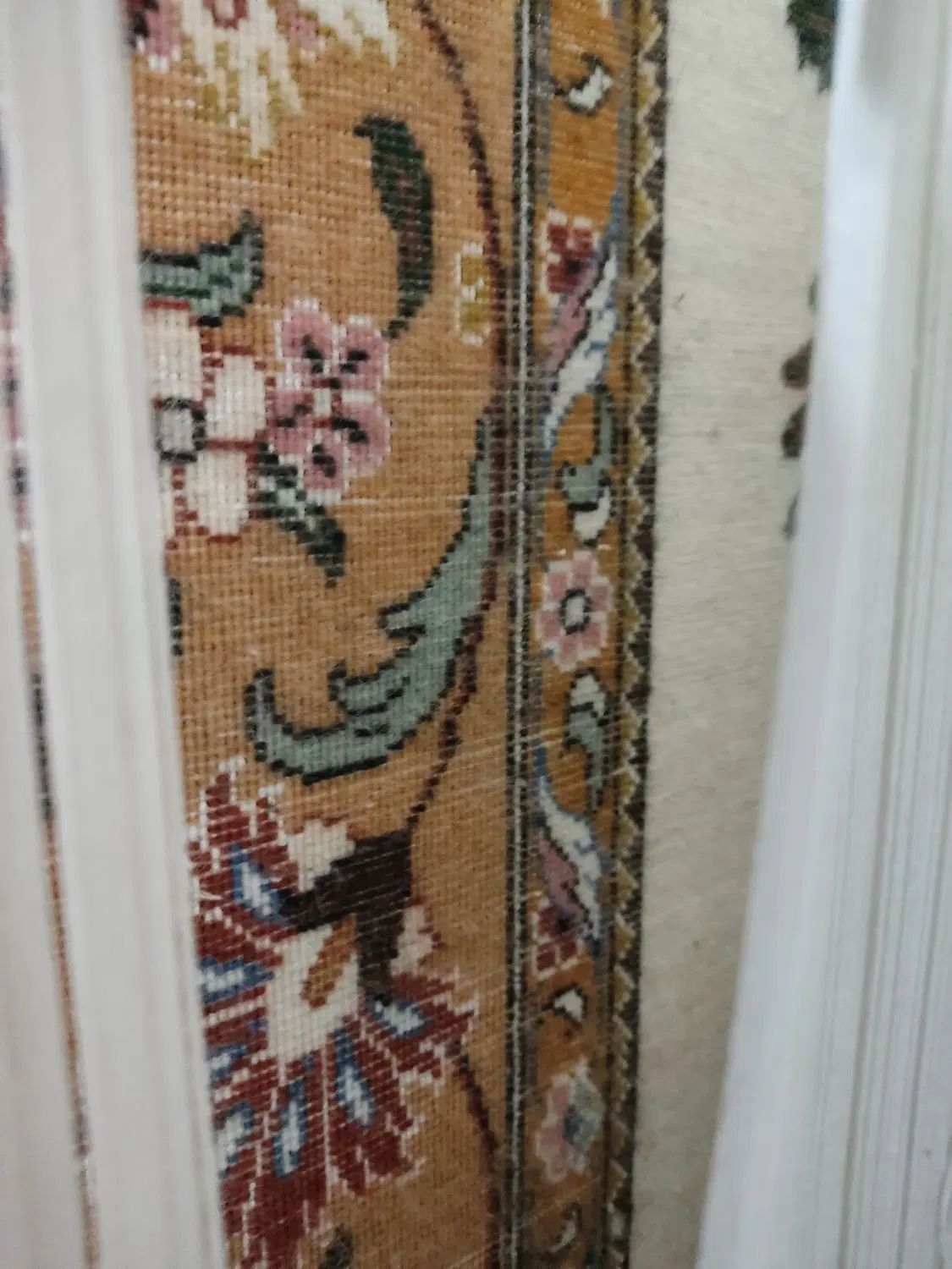 قالیچه نیمه بافته شده از نخ و ابریشم ابعاد 120×180|فرش|شیراز, پانصد دستگاه ارتش|دیوار