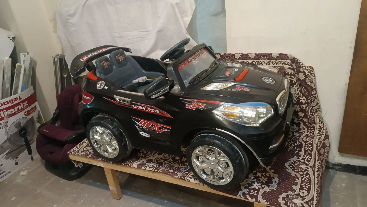 ماشین شارژی ۲ نفره ۲ موتوره موتور بزرگ ۱۲ ولت BMW|اسباب‌‌بازی|کرمان, |دیوار