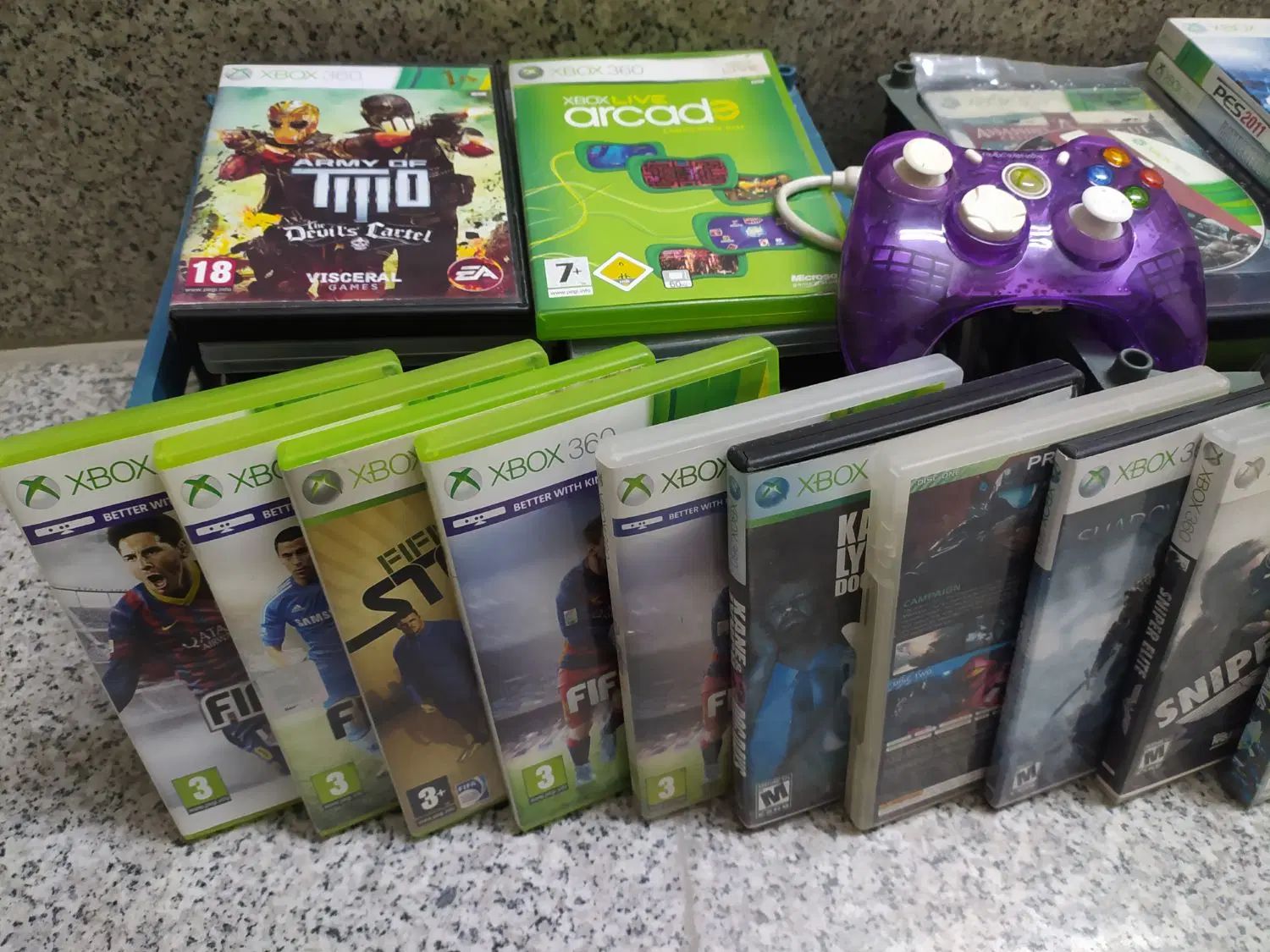 انواع بازی های X box360 به همراه دسته بازی|کنسول، بازی ویدئویی و آنلاین|اصفهان, ملاصدرا|دیوار