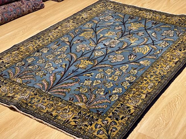 قالیچه انتیک شهرضا رنگ‌ ابی|فرش|تهران, سلسبیل جنوبی|دیوار