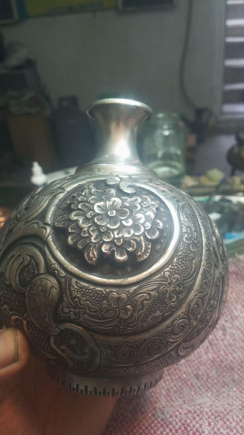گلدان اناری .ریزه قلم برجسته صورت|صنایع دستی و سایر لوازم تزئینی|اصفهان, نیروگاه|دیوار