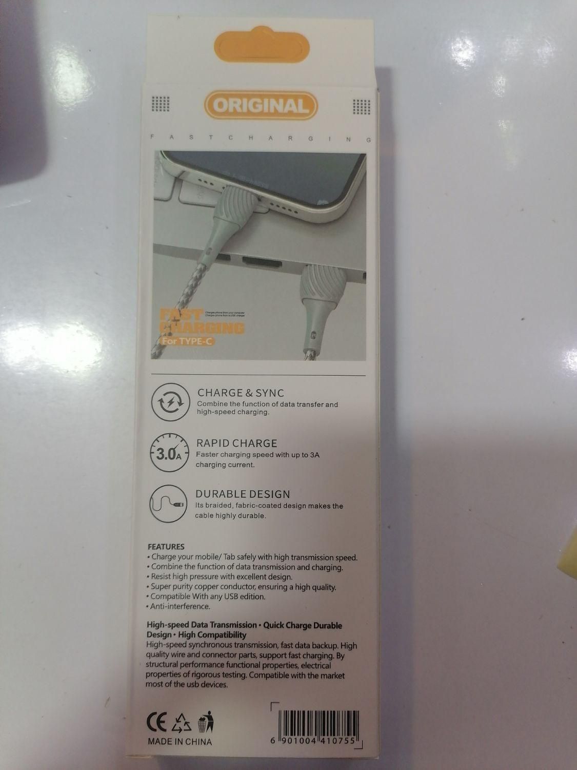 کابل تایپ سی فست شارژ کنفی|لوازم جانبی موبایل و تبلت|مشهد, کلاهدوز|دیوار