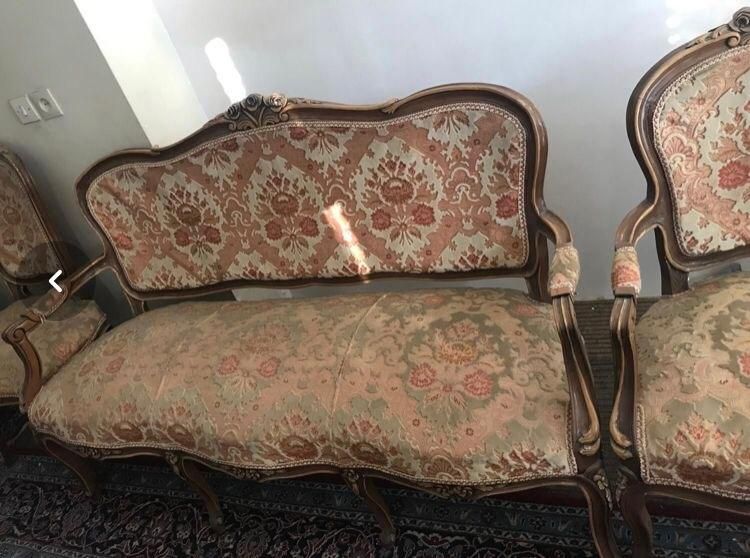 مبل استیل ۷ نفره همراه ۱۲ صندلی غذاخوری استیل|مبلمان خانگی و میز عسلی|اصفهان, مسجد مصلی|دیوار