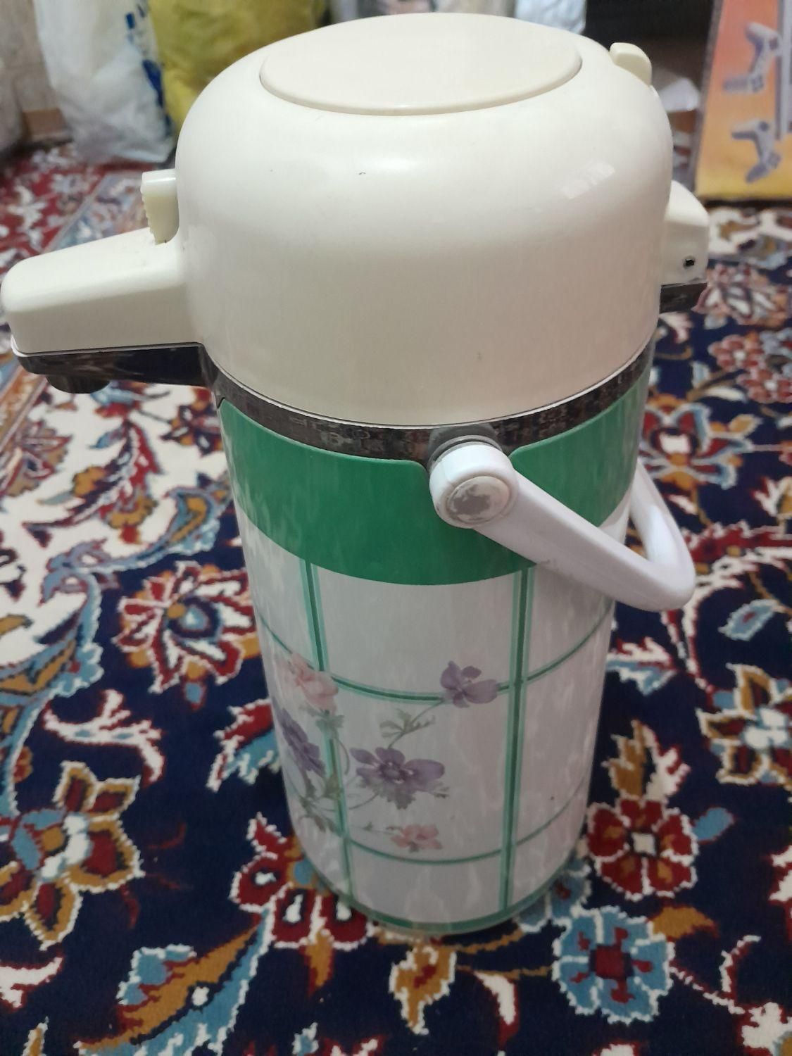 فلاسک پیکوک ژاپنی اصل پمپی قدیمی|سماور، چای‌ساز، قهوه‌ساز|شهرکرد, |دیوار