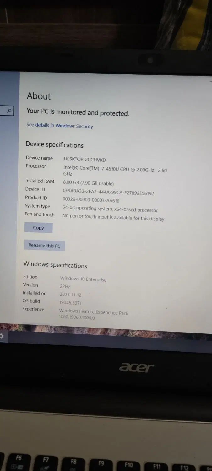 لپ تاپ acer ci 7|رایانه همراه|اصفهان, مهرآباد|دیوار