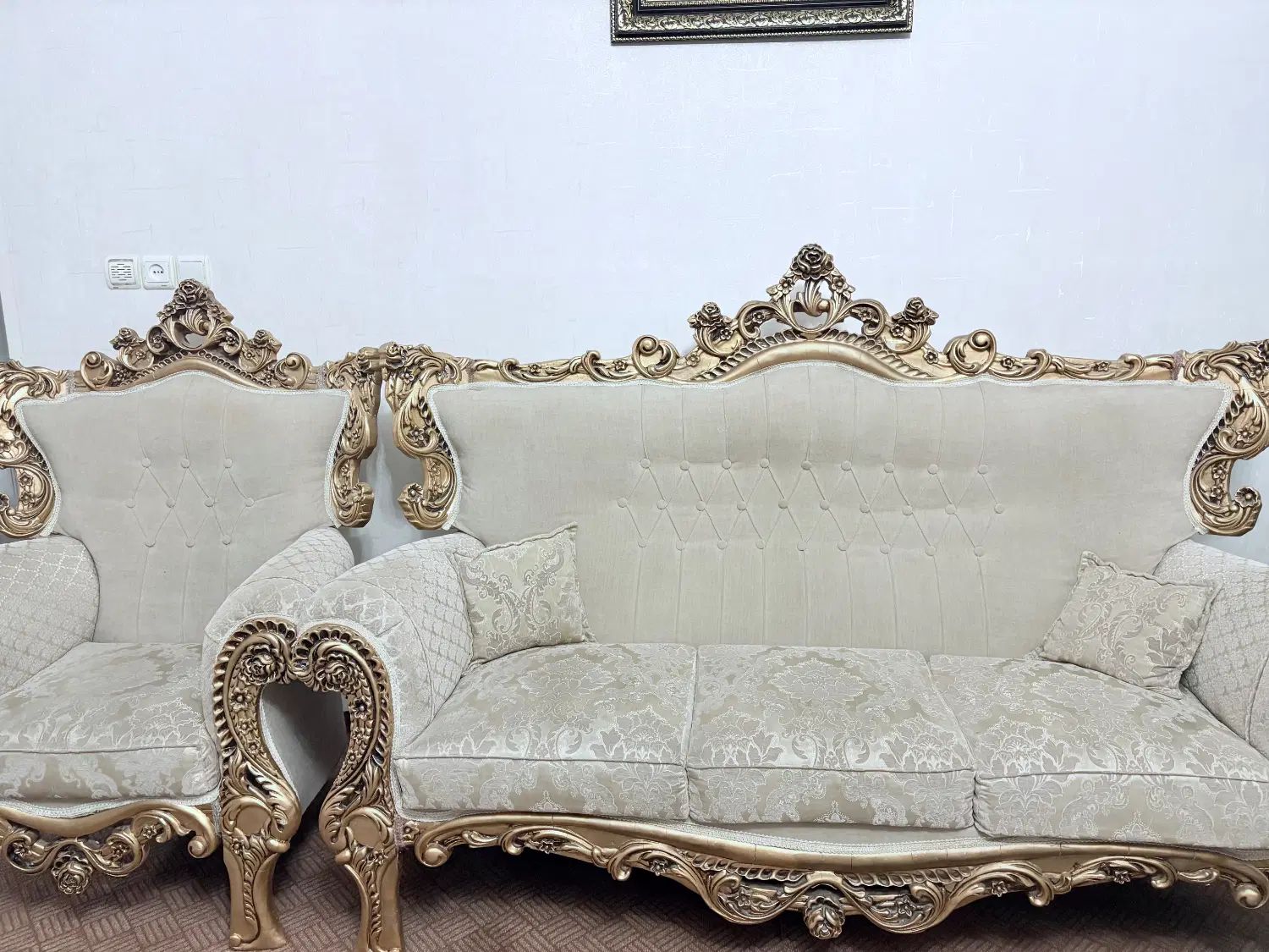 یک دست مبل هفت نفره سالم  بدون عسلی ۱۲ملیون|مبلمان خانگی و میز عسلی|گلپایگان, |دیوار