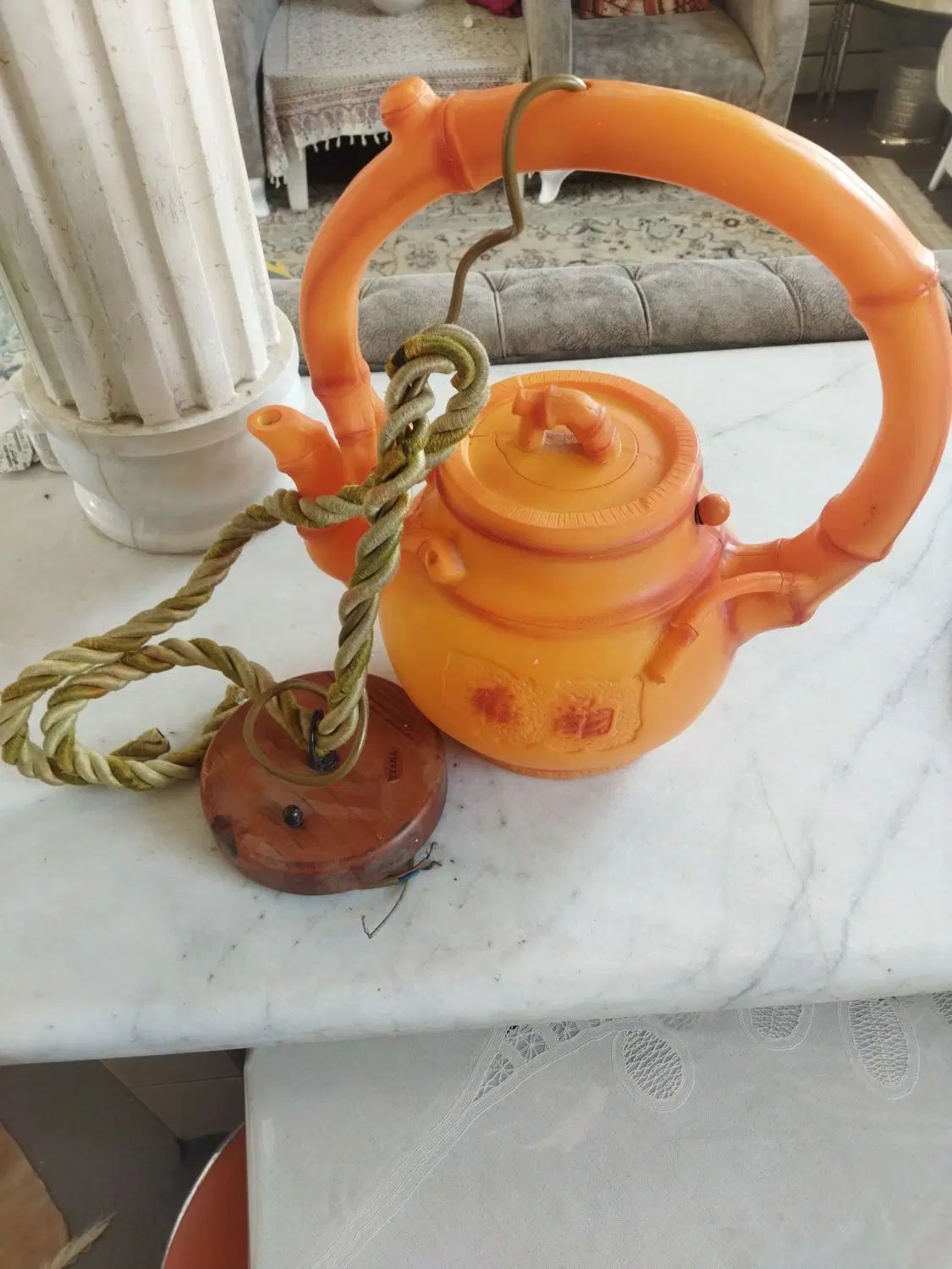 لوستر فانتزی طرح قوری|لوستر و چراغ آویز|اصفهان, شهرک میلاد|دیوار