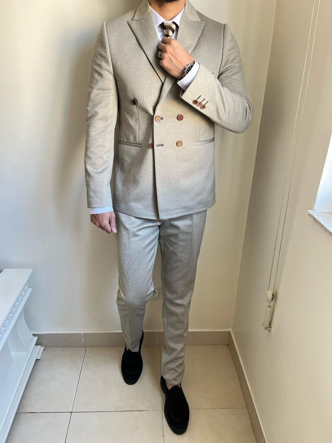 کت و شلوار کرم دبل|لباس|تبریز, |دیوار