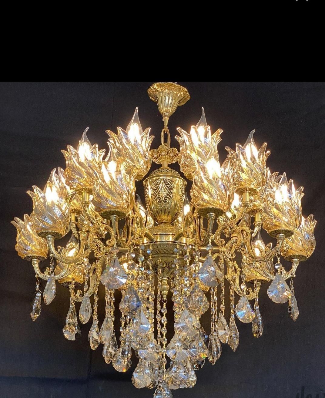 لوستر۸شاخه ۱۶ روشنایی|لوستر و چراغ آویز|گلستان (تهران), |دیوار