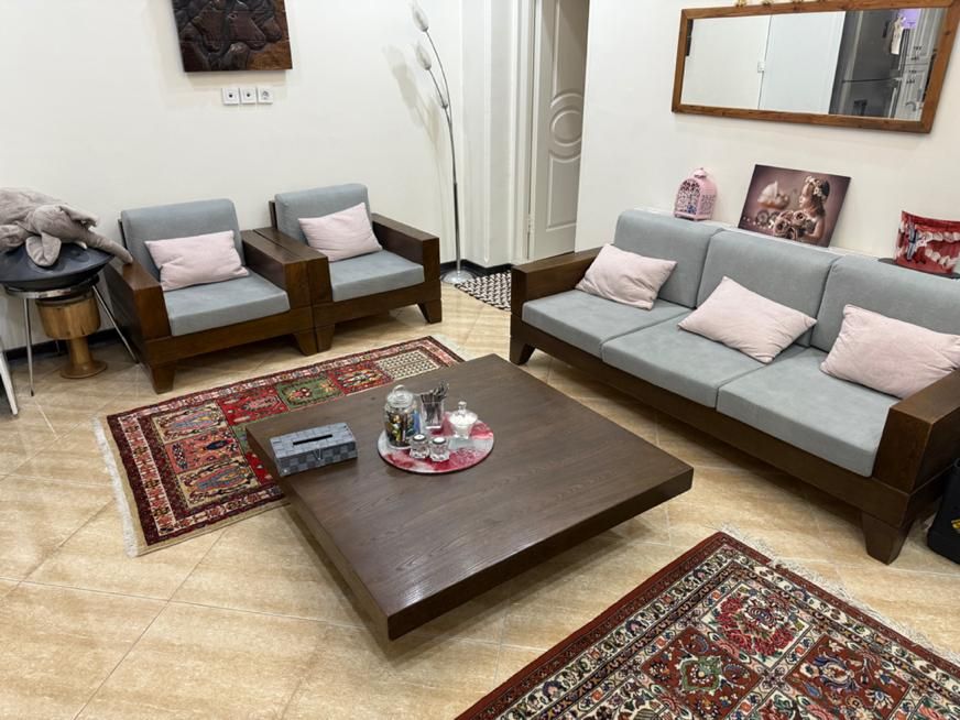 مبلمان نیم ست تمام چوب با فوم و روکش های نو|مبلمان خانگی و میز عسلی|تهران, نارمک جنوبی|دیوار