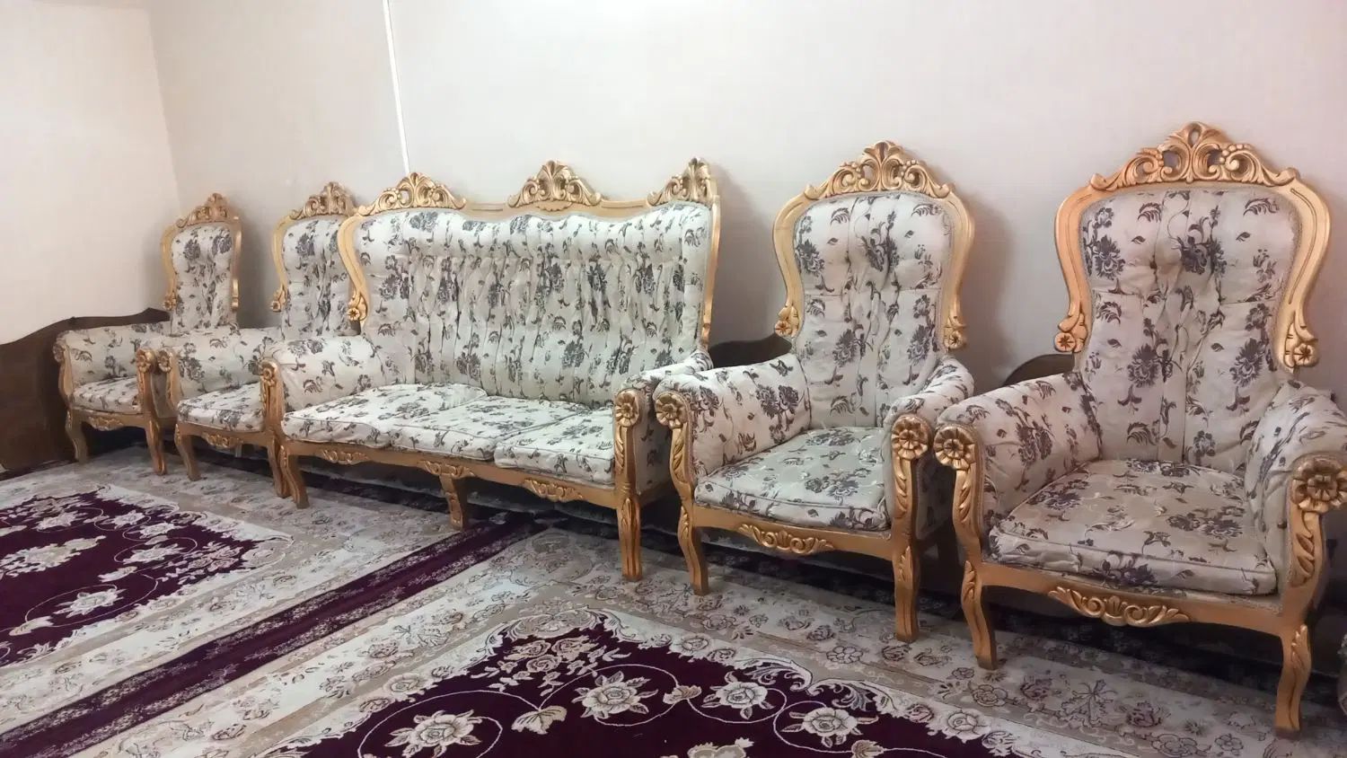 مبل سلطنتی ۹نفره|مبلمان خانگی و میز عسلی|مشهد, هدایت|دیوار