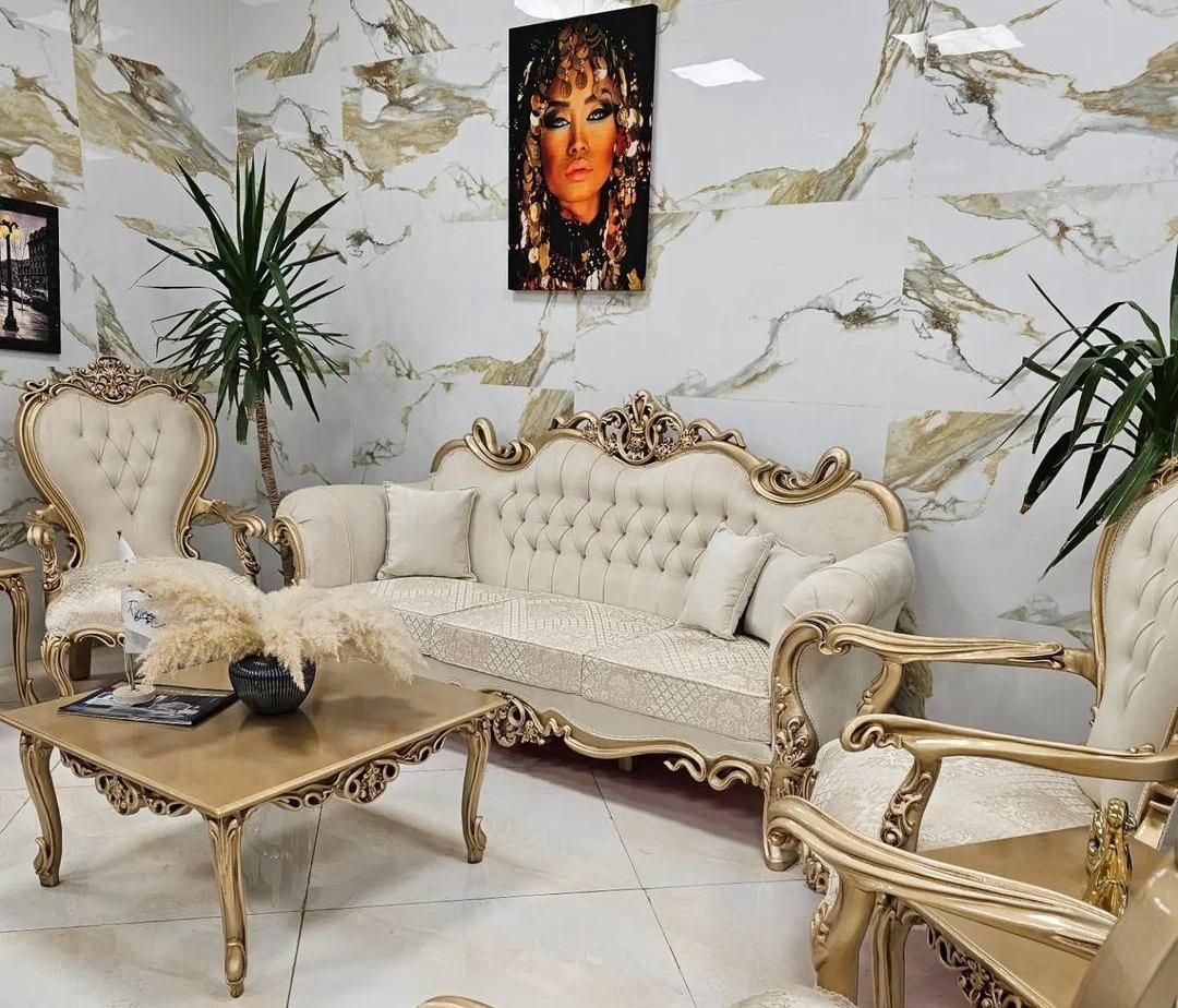 مبلمان کلاسیک منبت مدل افسون|مبلمان خانگی و میز عسلی|رشت, سیا اسطلخ|دیوار