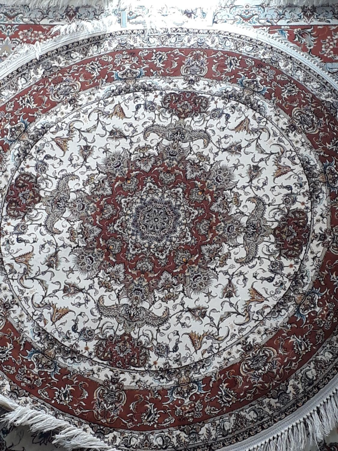 فرش اولیا دایره ۴متر ۲×۲سایز  بزرگ ۱۰۰۰شانه تارا|فرش|تبریز, |دیوار