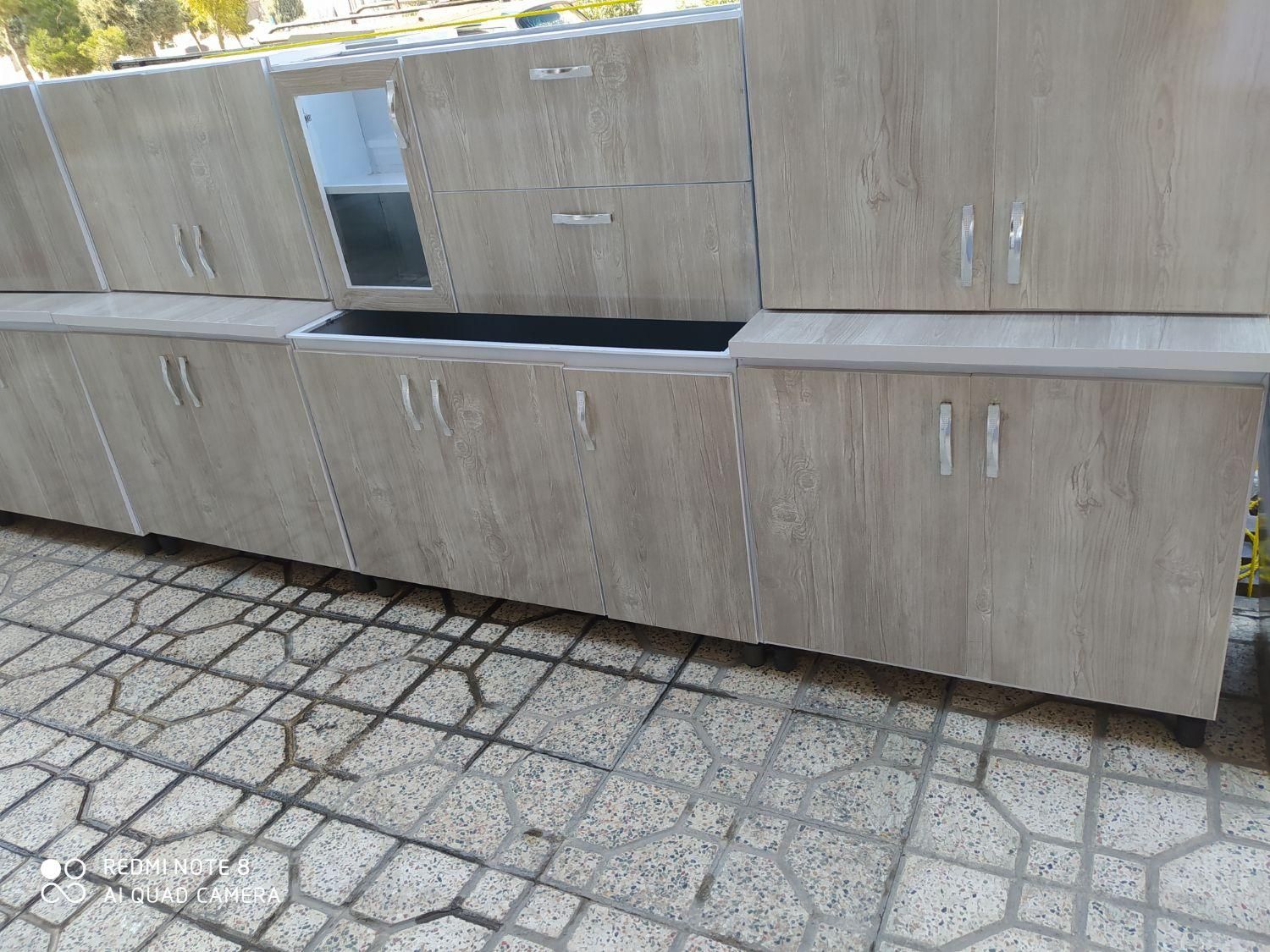 کابینت آشپزخانه بدنه فلز درب چوبی 3متر بالا پایین|مصالح و تجهیزات ساختمان|نسیم‌شهر, |دیوار