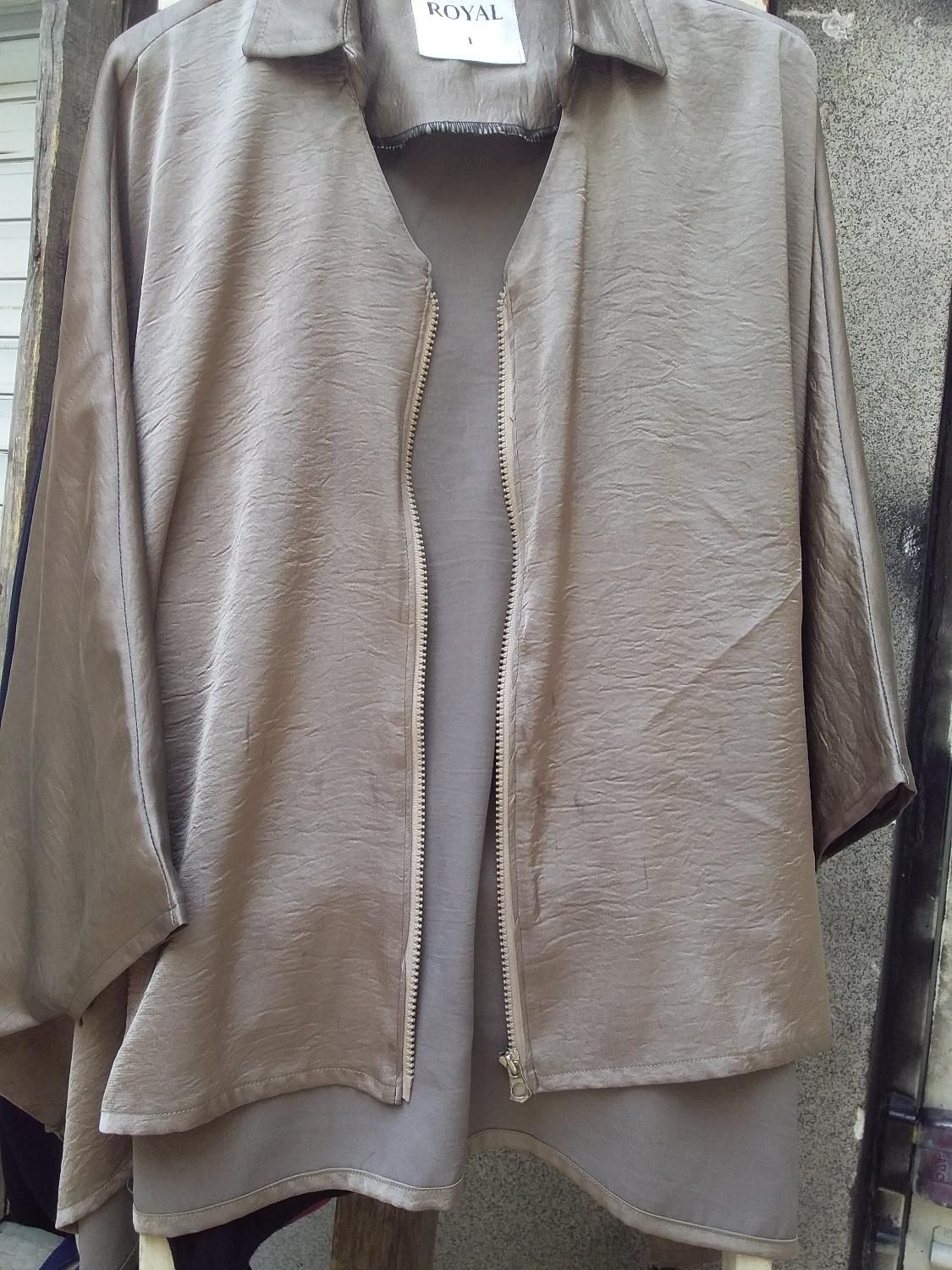 بلوز جلو زیب رنگ زیتونی|لباس|تبریز, |دیوار