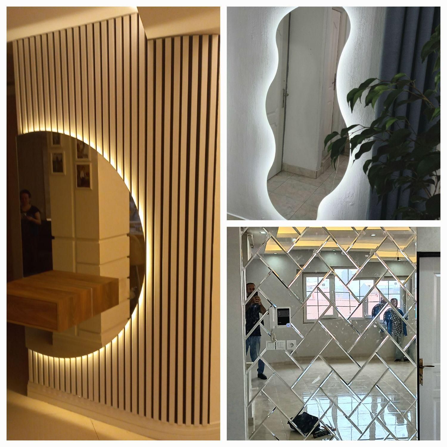 طراحی تولید و نصب انواع آینه و شیشه و ترمووال|آینه|رشت, فلسطین|دیوار