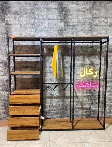 شلف و جالباسی کشو دار ام دی اف(رگال)|کتابخانه، شلف، قفسه‌های دیواری|ارومیه, |دیوار