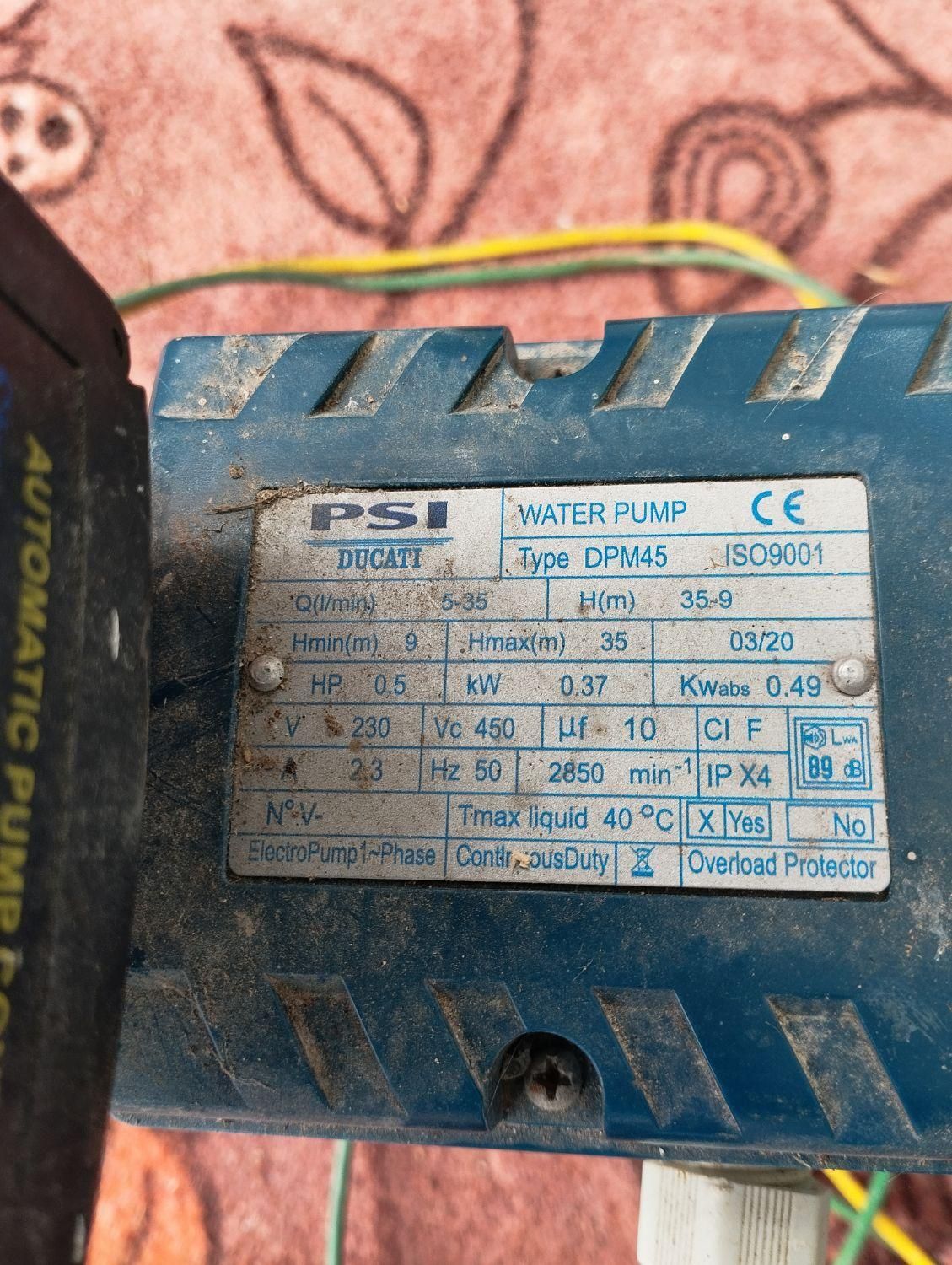 پمپ آب نیم اسب psi بهمراه اتومات|ابزارآلات|رضوانشهر, |دیوار