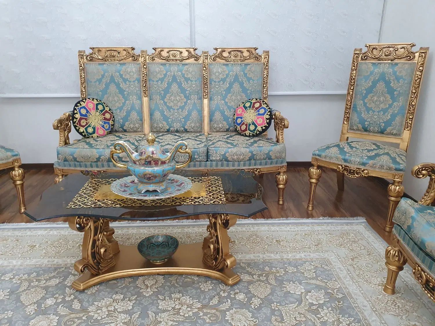 مبلمان استیل ۹ نفره|مبلمان خانگی و میز عسلی|تهران, دریاچه شهدای خلیج فارس|دیوار