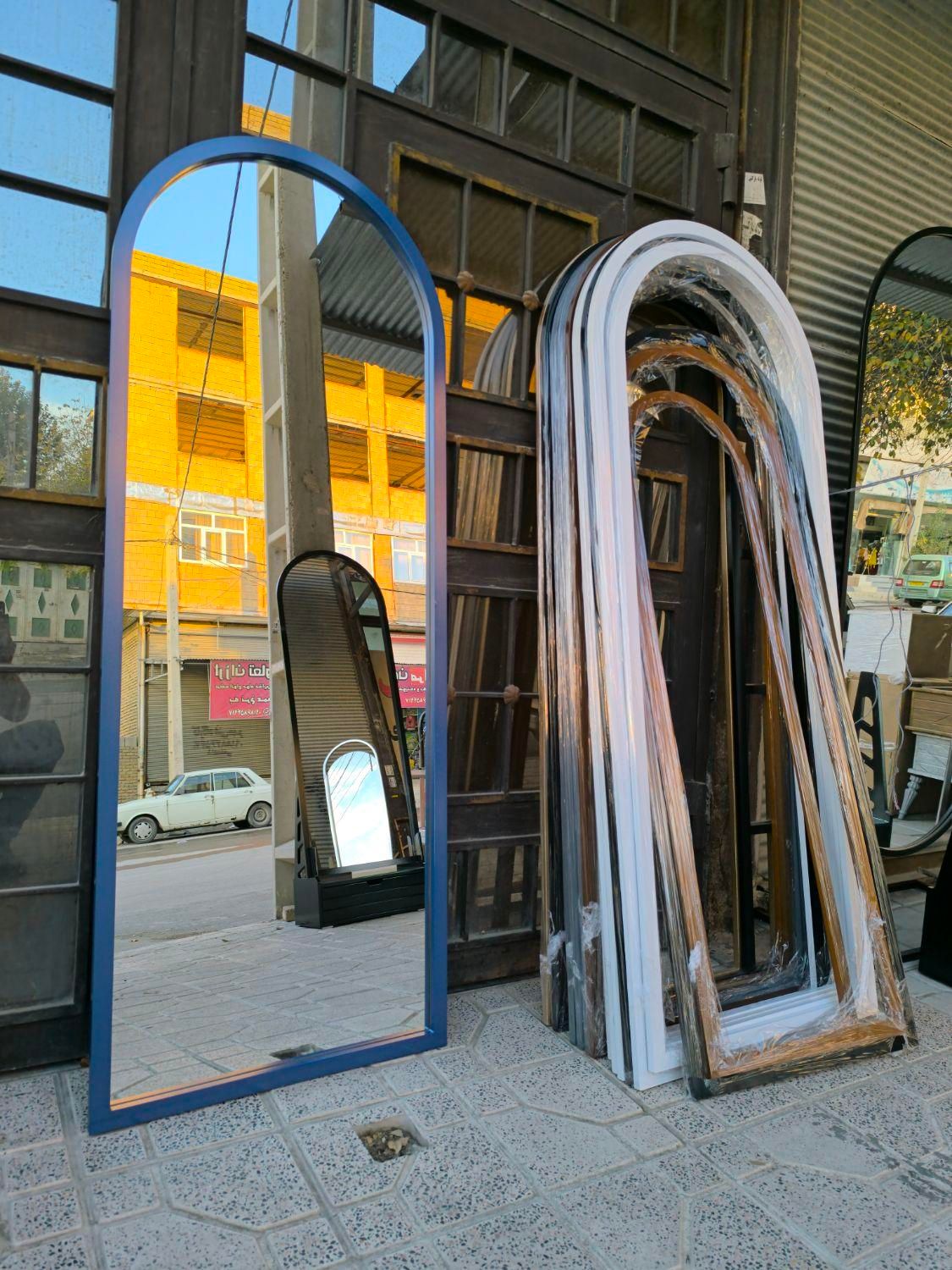 آینه قدی آبی صدفی|آینه|سقز, |دیوار