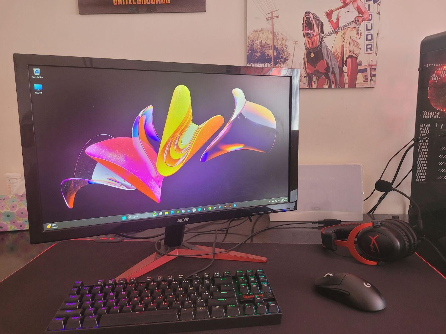 مانیتور ۱۶۵هرتز acer kg1 0.5ms|قطعات و لوازم جانبی رایانه|اصفهان, شفق|دیوار