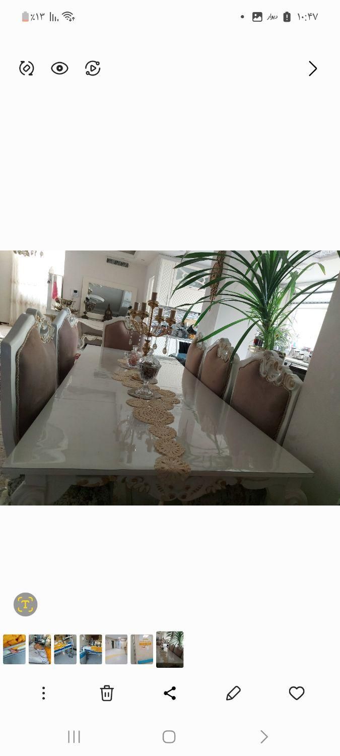 میز نهارخوری 6 نفره تمیز بدونه فرورفتگی|میز و صندلی غذاخوری|تهران, منصوریه (پل سیمان)|دیوار