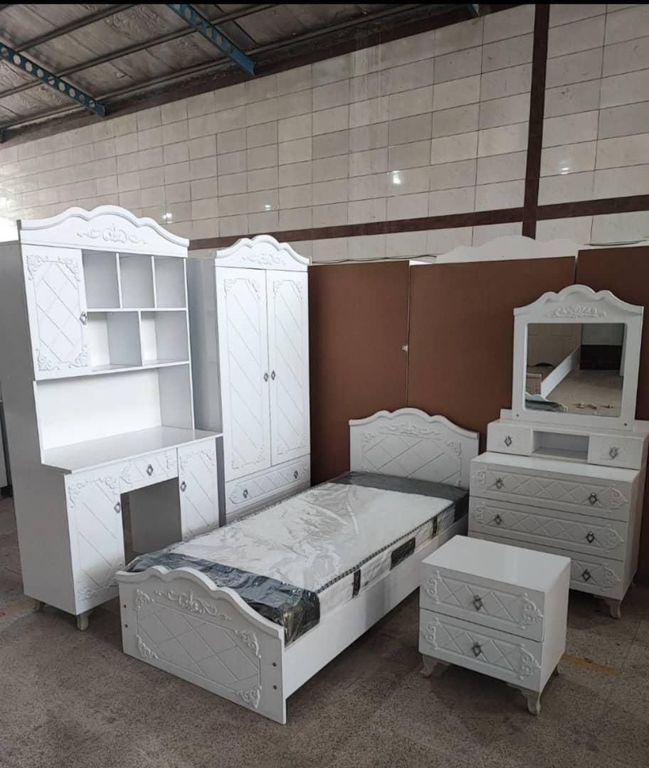 سرویس خواب نوجوان ۵ تیکه رنگ دلخواه/دخترانه/پسرانه|تخت و سرویس خواب|تبریز, |دیوار