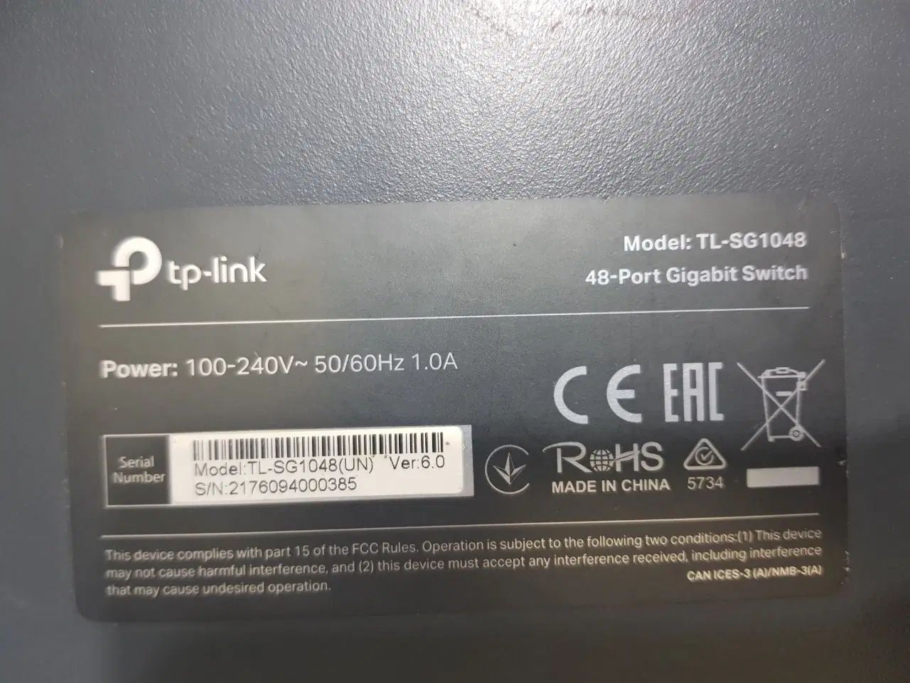 سوئیچ 48 پورت TL-SG1048 تی پی لینک TP-LINK درحد نو|مودم و تجهیزات شبکه|تهران, جهاد|دیوار