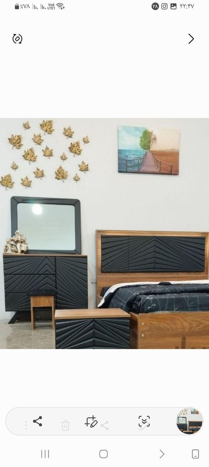 تخت دو نفره مدل حصیری چوبکده اهورا|تخت و سرویس خواب|الوند, |دیوار