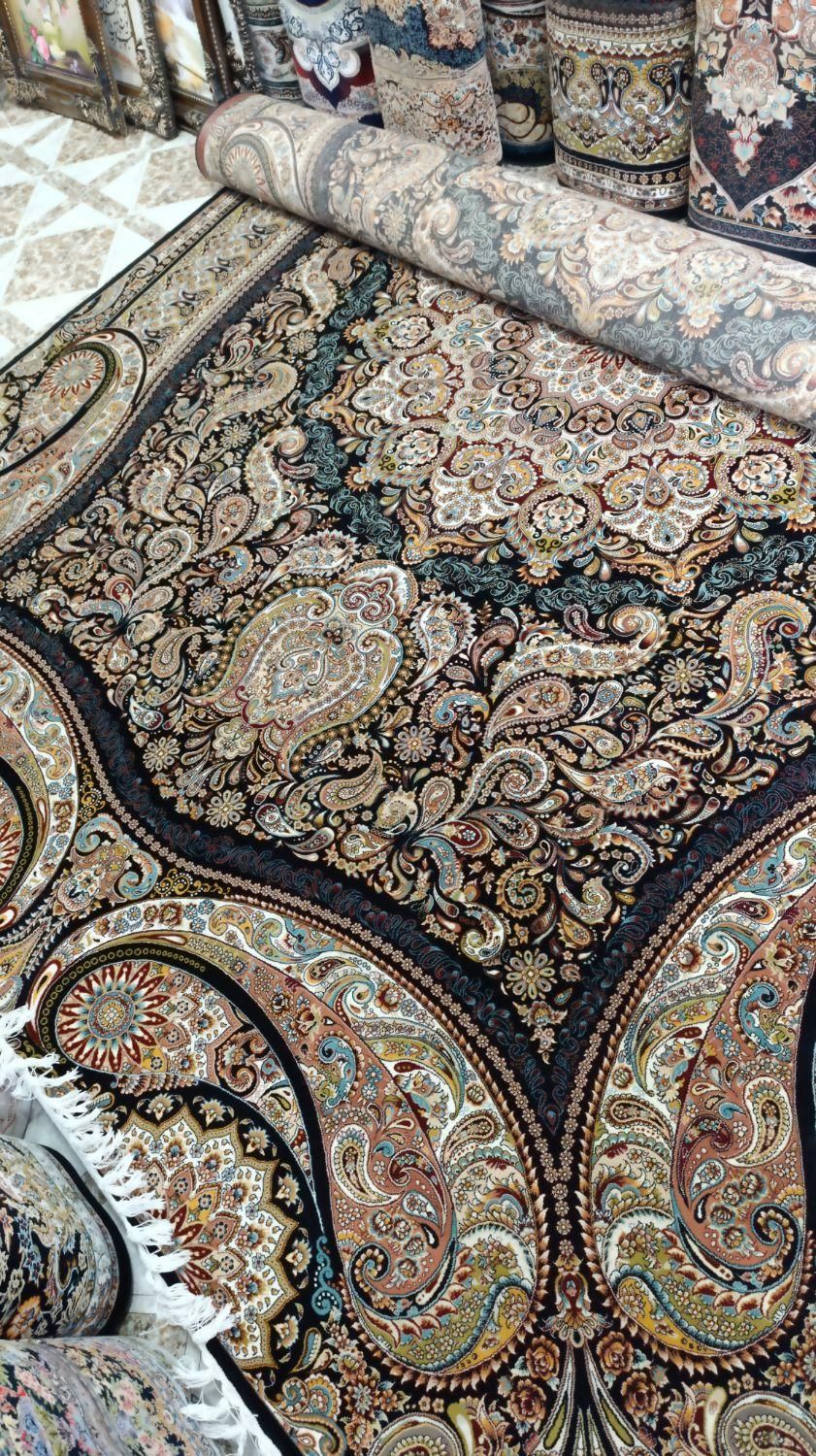 سه تخته فرش ۱۲ متری ۷۰۰ شانه سرمه ای مشهد اردهال|فرش|اردبیل, |دیوار