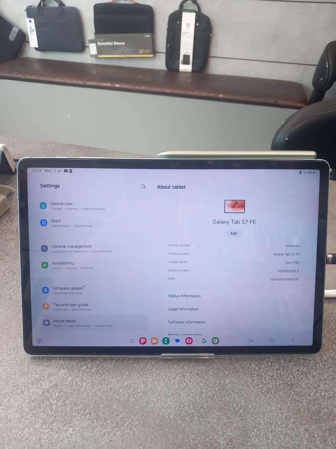 Samsung tab 7 fe Ram4 64GB|تبلت|تهران, میرداماد|دیوار
