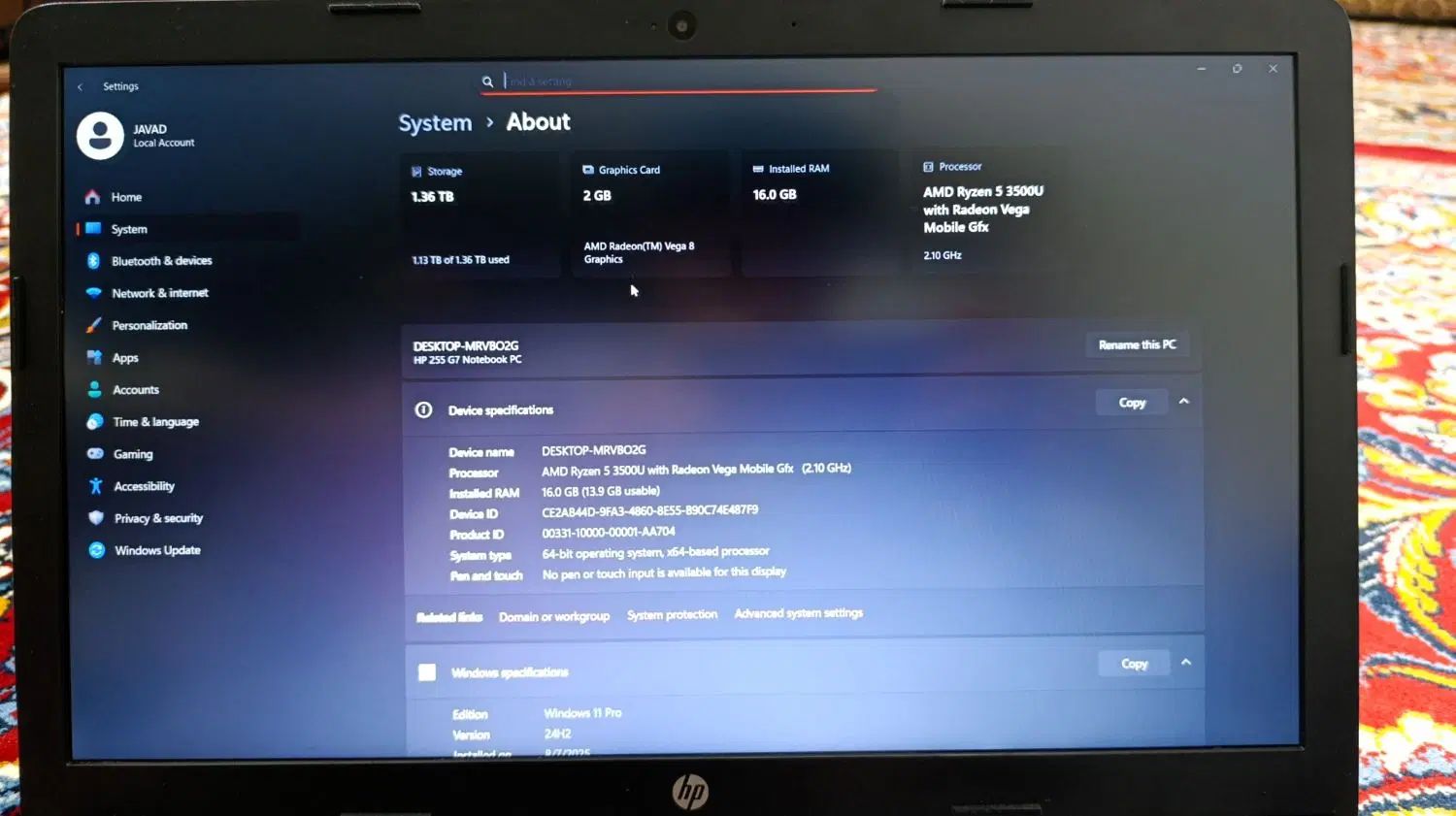لپتاپ hp|رایانه همراه|مشهد, خواجه ربیع|دیوار