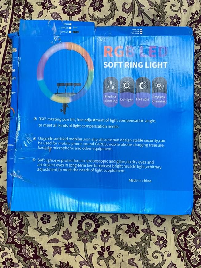 رینگ لایت ۲۲ اینچ ۵۶ سانتی rgb|دوربین عکاسی و فیلم‌برداری|بندرعباس, |دیوار