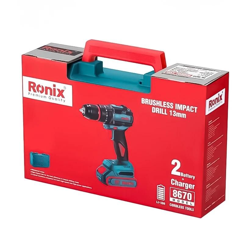 دریل شارژی براش لس 20 ولت چکشی  رونیکس 8670|ابزارآلات|قزوین, |دیوار