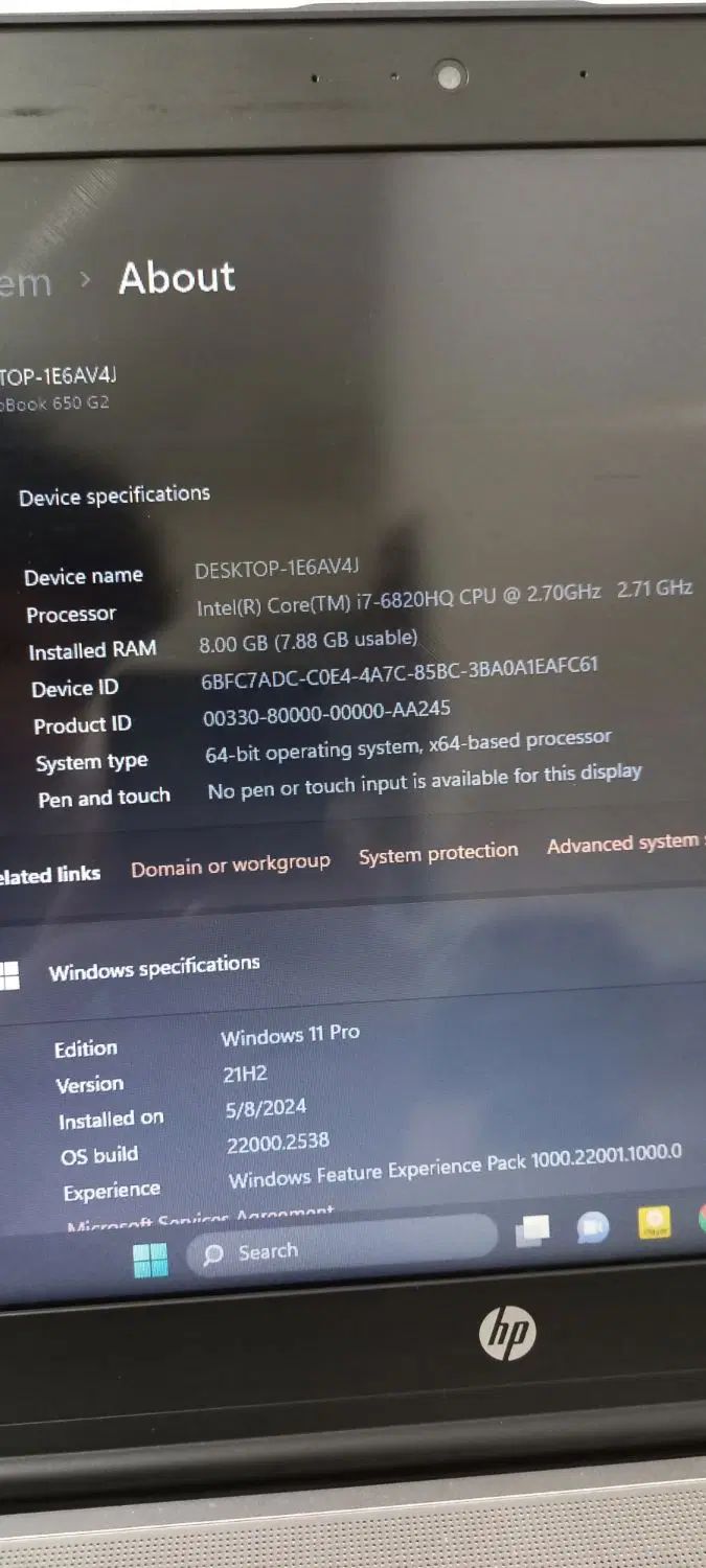 لپ تاب i7 نسل 6 HP|رایانه همراه|تبریز, |دیوار