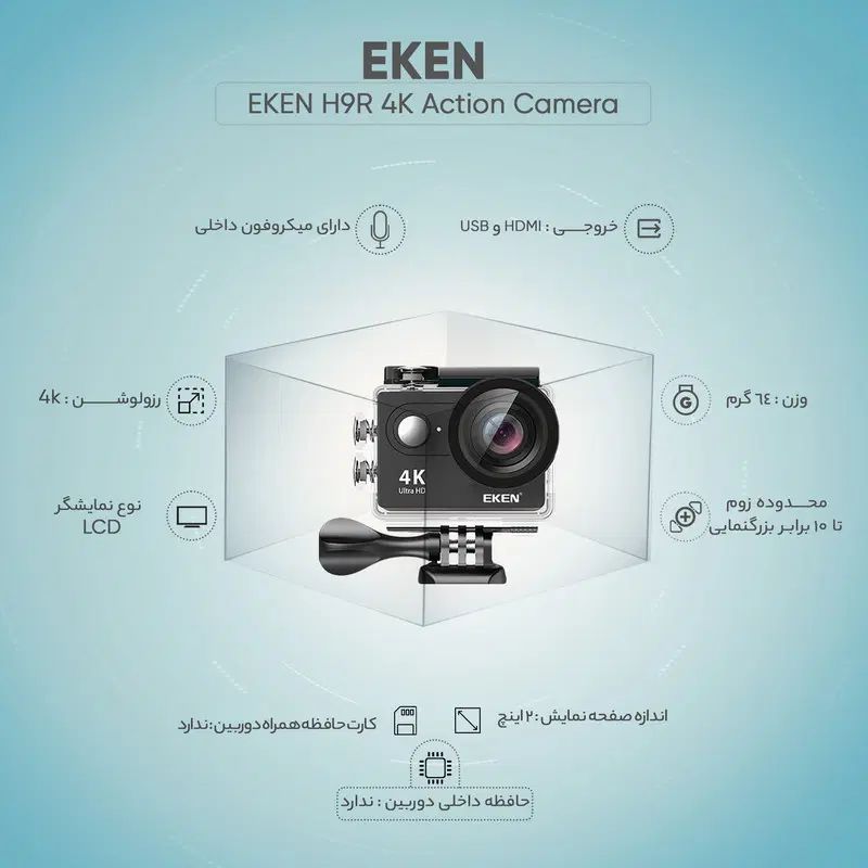 دوربین ورزشی 4k|دوربین عکاسی و فیلم‌برداری|تهران, شهرک ولیعصر شمالی|دیوار