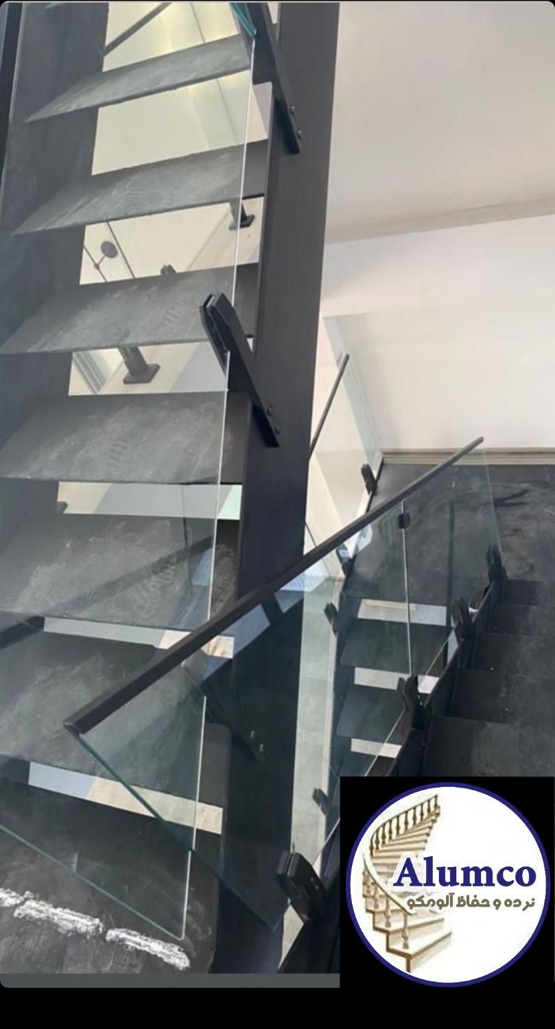 نرده استیل شیشه‌ای مدرن|مصالح و تجهیزات ساختمان|قم, بنیاد|دیوار