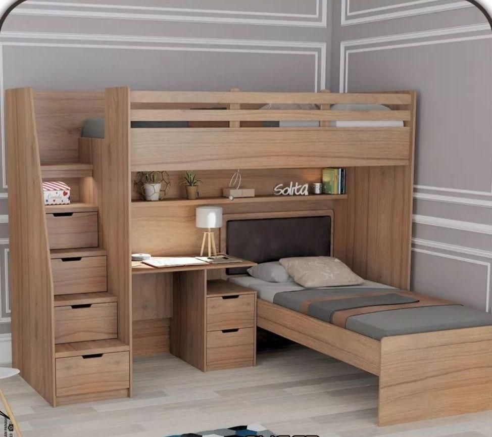 تخت خواب(سرویس خواب)دوطبقه نوجواان|تخت و سرویس خواب|تبریز, |دیوار