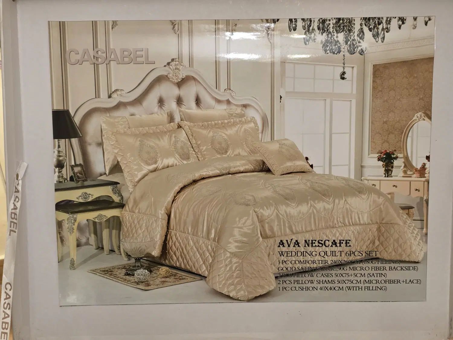 سرویس رو تختی ۶ تکه کازابل ساتن مدل Wedding Quilt|سرویس روتختی|تهران, سعادت‌آباد|دیوار