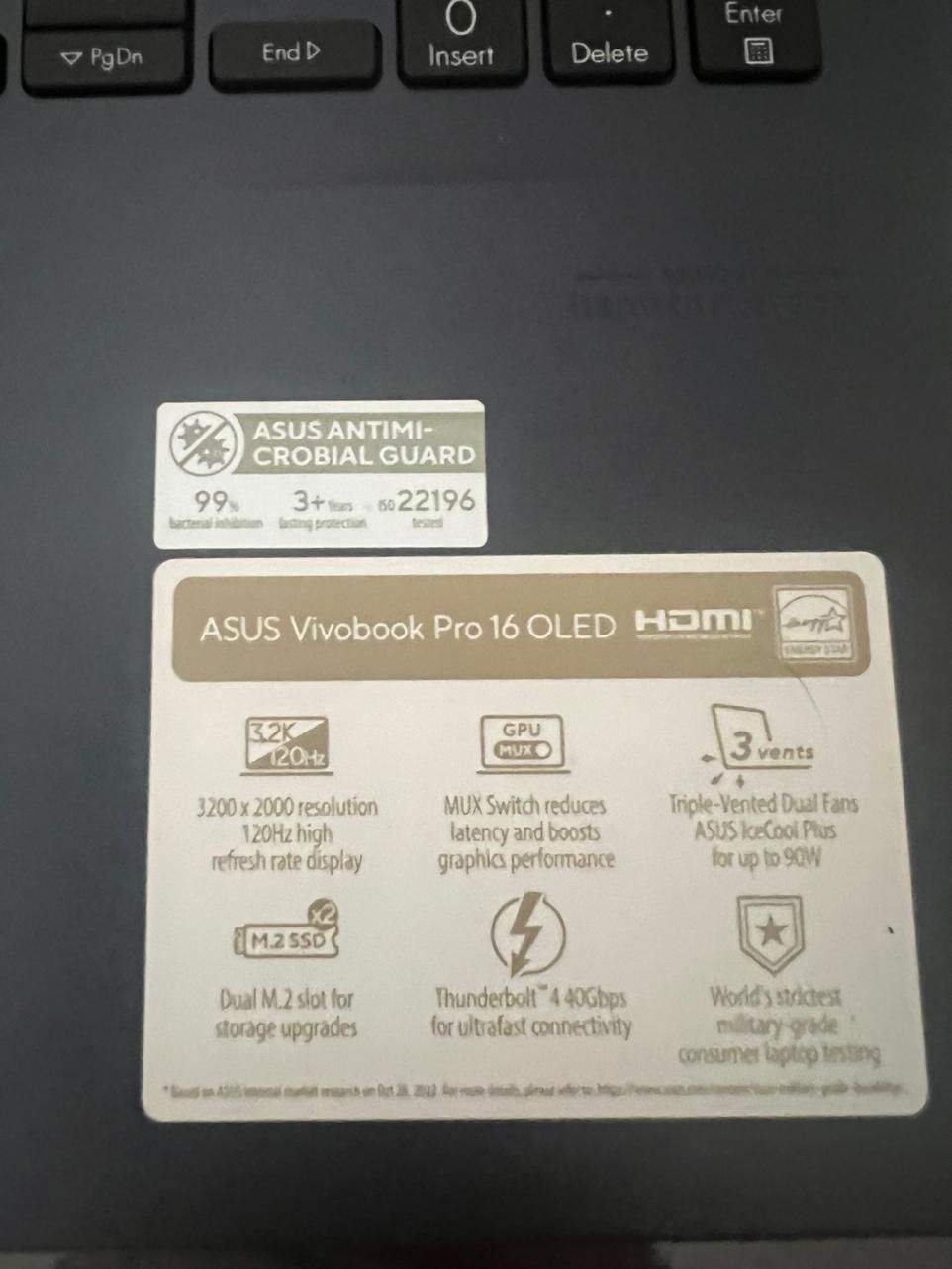 لپتاپ Asus vivobook pro 16 oled- k6602|رایانه همراه|تهران, سوهانک|دیوار